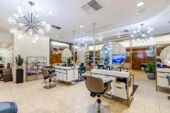 The Salon Project interior — modern luxury hair salon at Rockefeller Center